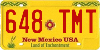 NM license plate 648TMT