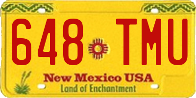 NM license plate 648TMU