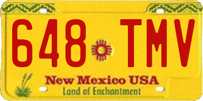 NM license plate 648TMV