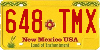 NM license plate 648TMX