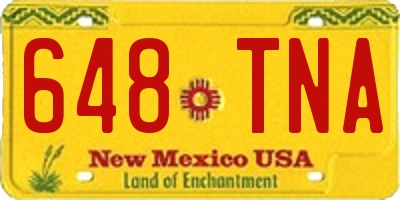 NM license plate 648TNA
