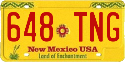 NM license plate 648TNG