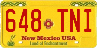 NM license plate 648TNI