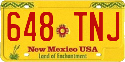 NM license plate 648TNJ