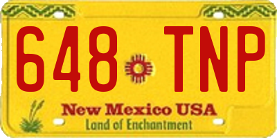 NM license plate 648TNP