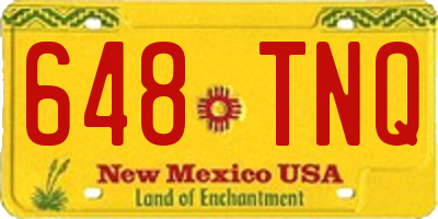 NM license plate 648TNQ