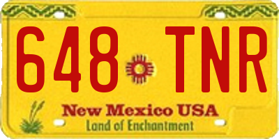 NM license plate 648TNR