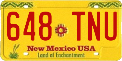 NM license plate 648TNU
