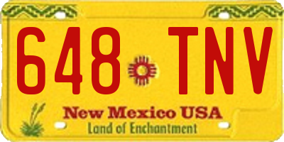 NM license plate 648TNV