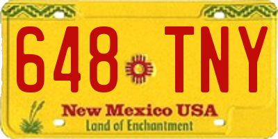 NM license plate 648TNY