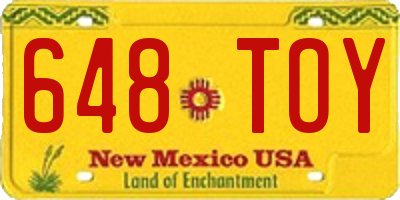 NM license plate 648TOY