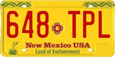 NM license plate 648TPL