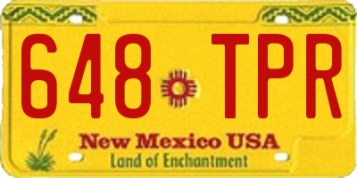 NM license plate 648TPR