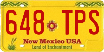 NM license plate 648TPS
