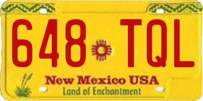 NM license plate 648TQL
