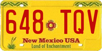 NM license plate 648TQV