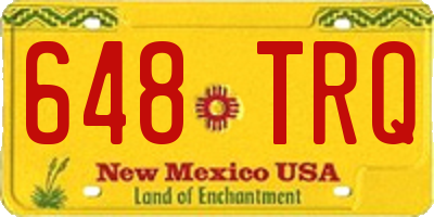 NM license plate 648TRQ