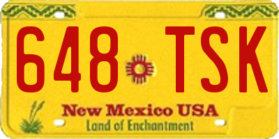 NM license plate 648TSK