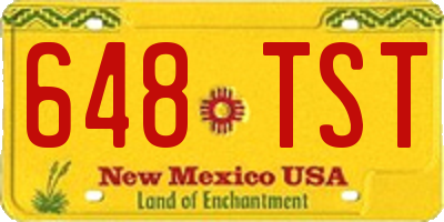 NM license plate 648TST