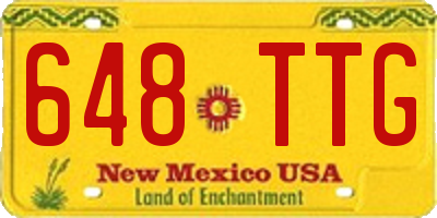 NM license plate 648TTG