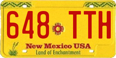 NM license plate 648TTH