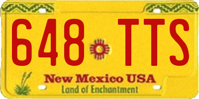 NM license plate 648TTS