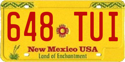 NM license plate 648TUI