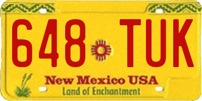 NM license plate 648TUK