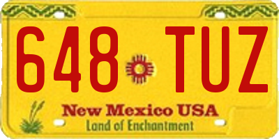 NM license plate 648TUZ