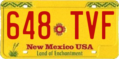 NM license plate 648TVF