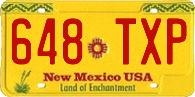 NM license plate 648TXP