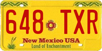 NM license plate 648TXR