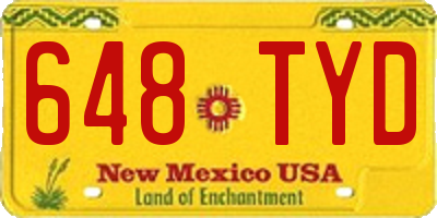 NM license plate 648TYD