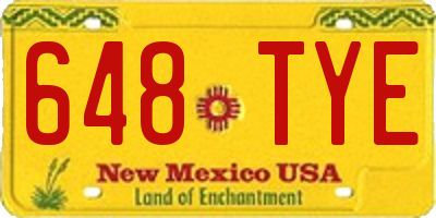 NM license plate 648TYE