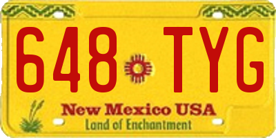NM license plate 648TYG