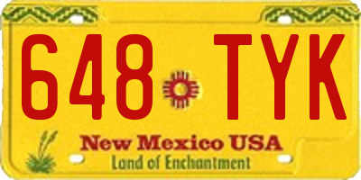 NM license plate 648TYK