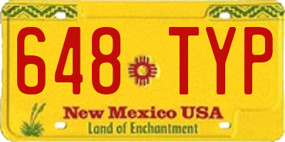 NM license plate 648TYP