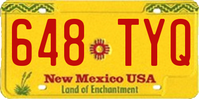 NM license plate 648TYQ