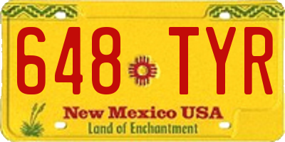 NM license plate 648TYR