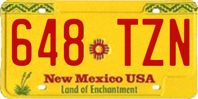 NM license plate 648TZN