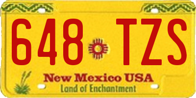 NM license plate 648TZS