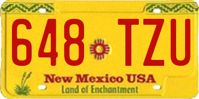 NM license plate 648TZU