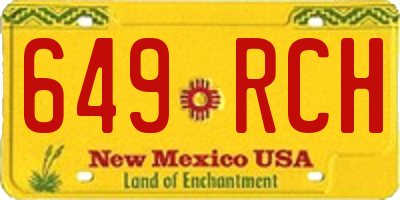 NM license plate 649RCH
