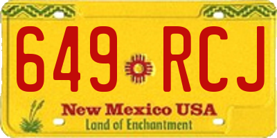 NM license plate 649RCJ