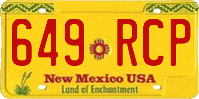 NM license plate 649RCP