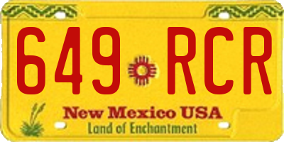 NM license plate 649RCR