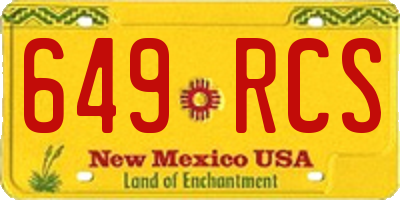 NM license plate 649RCS