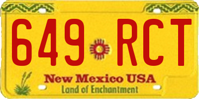 NM license plate 649RCT