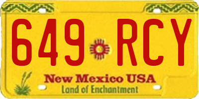 NM license plate 649RCY
