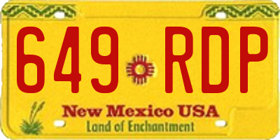 NM license plate 649RDP